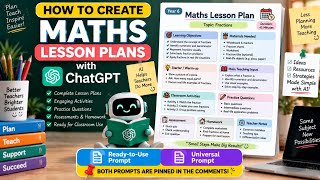 How to Create Maths Lesson Plans with ChatGPT | AI for Teachers Update