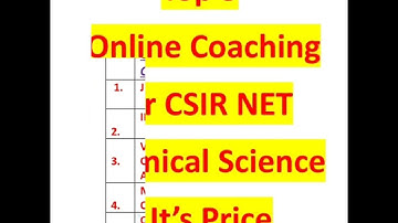 Top-5 Coaching For CSIR NET Chemical Science.#chemistry#csirnet #chemicalscience #gate#youtubeshorts