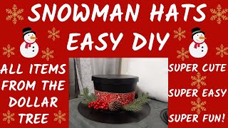 SNOWMAN HATS EASY DIY! OMG, THESE CAME OUT SO CUTE!