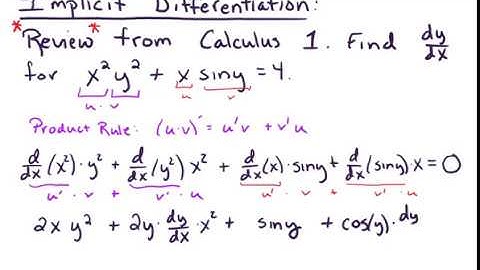 14.3 Partial derivatives using implict differentiation