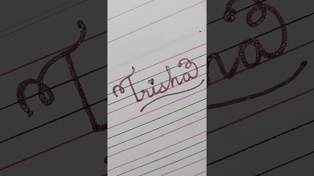 Trisha💓 name calligraphy|Cursive writing|Stylish handwriting|