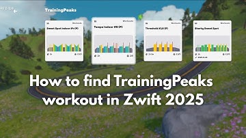 How to find TrainingPeaks workout in Zwift 2025
