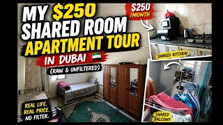 My $250 Shared Room Apartment Tour in Dubai 🇦🇪 (Raw & Unfiltered) 