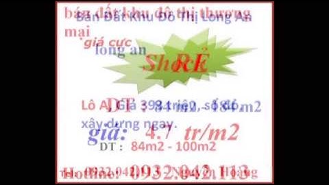 Cần bán nhà đất Huyện Cần Giuộc - 0932.042.113