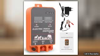 510KM Electric Fence Energizer 25 Joule With LCD Display 12V Energizer Controller for Farm Livestoc
