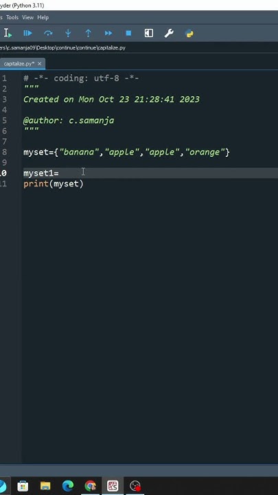 Duplicates in sets in Python #shorts - YouTube