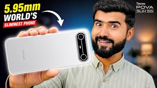 iPhone जैसा Look 😍 लेकिन Price देखो 😱 Tecno POVA Slim 5G Unboxing &amp; Review - The Slimmest Phone Ever