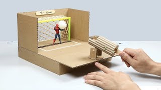 how to make desktop soccer game from cardboard