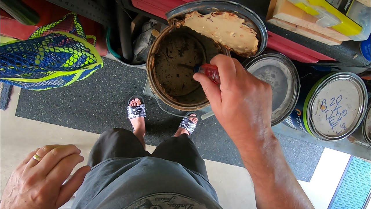 Opening Old Gallons of Latex Paint to Dispose With A Couple of