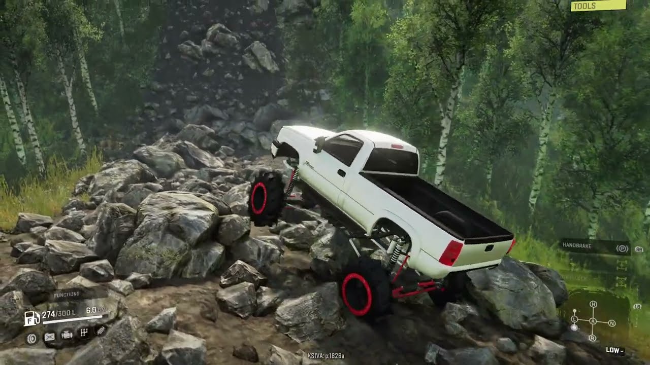 Rock crawling mega mud truck snowrunner