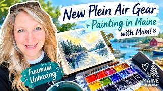 Unboxing My New Plein Air Gear + Painting in Maine with Mom! 🎨🌲