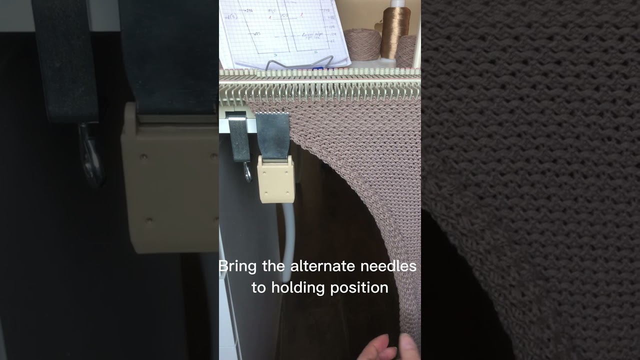 Tuck stitch tutorial on knitting machine