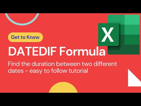 DATEDIF Function how to find duration between two dates Microsoft Excel