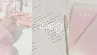 [vlog] study, korean,cute stationery. Daily routine