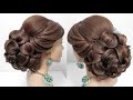 New Bridal Hairstyle For Long Hair || Wedding Prom Updo || Low Bun