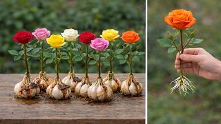 सिर्फ लहसुन! गुलाब की कटिंग तुरंत जड़ पकड़ लेंगी (900%) और पूरे साल खिलेंगी! screenshot 3