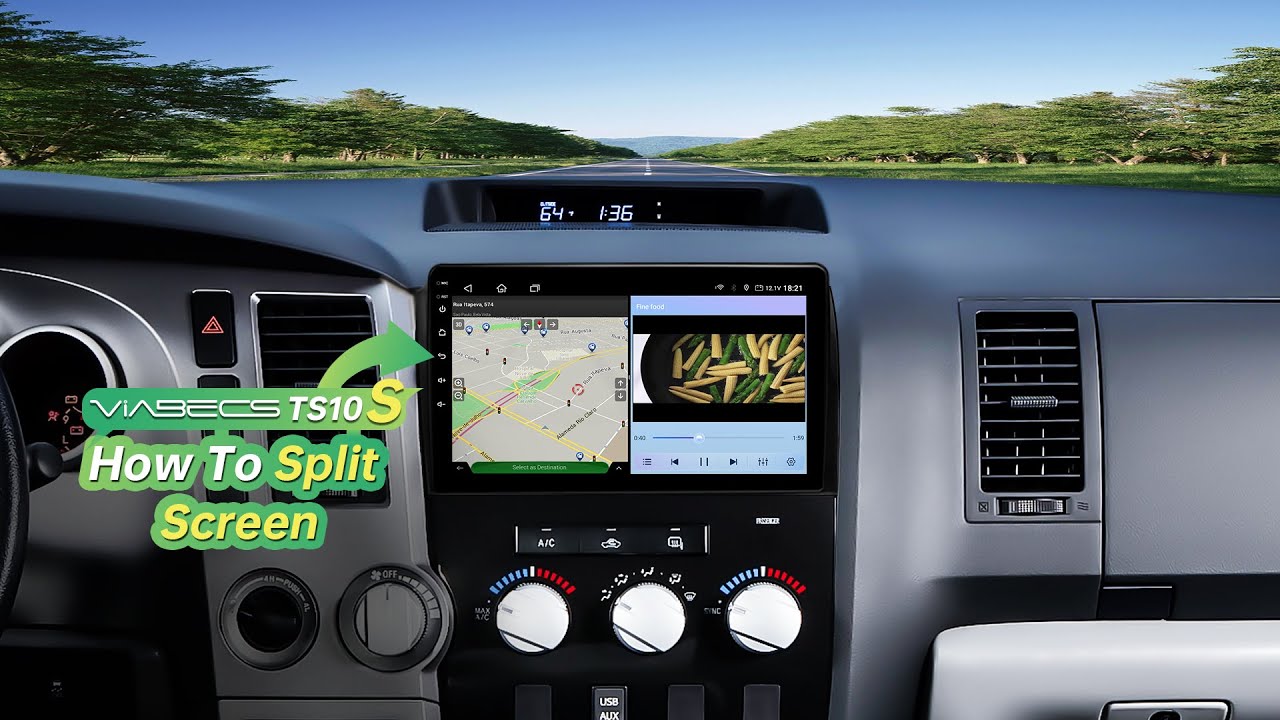 How to Use Split Screen on ViaBecs Android Car Stereo (Multitasking GPS ...
