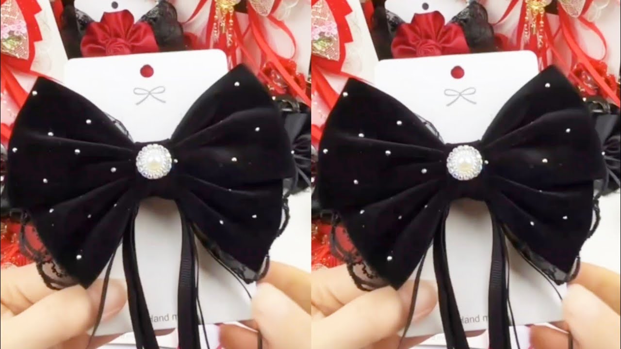 Простая длинная заколка-бантик в японском стиле в стиле Лолиты для девочек, резинка для волос в в...