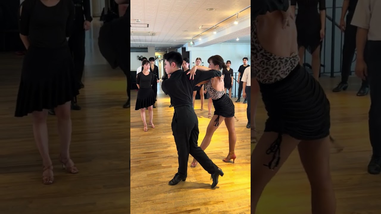 ダブルホールドでのコンティニアスヒップツイストからサーキュラーヒップツイストをダイナミックに踊ろう✨✨✨#さとこのリアルレッスン #オダケイジダンスアカデミー #社交ダンス #渡辺理子 #織田慶治