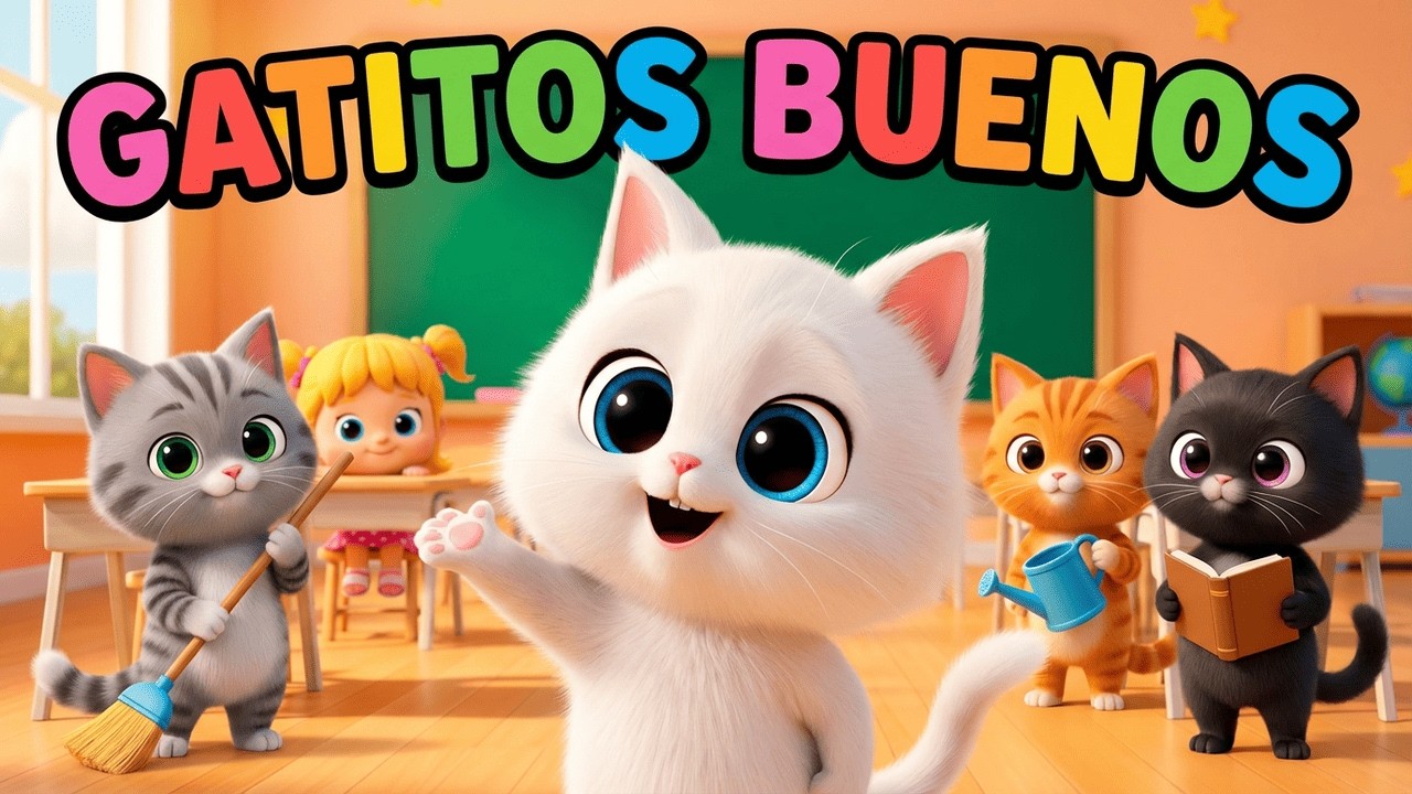 🐱✨ Gatitos Buenos Aprendiendo a Hacer el Bien  Canción Infantil Educativa 🌈🧸 Coyoko