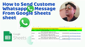 How to Send Custom Whatsapp Message From Google Sheets