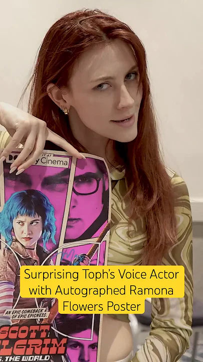 Surprising Toph’s Voice Actor with Autographed Ramona Flowers Poster #Shorts