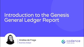 Introduction to the Genesis General Ledger Report
