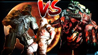 Cyberdemon vs Hell Knight - BOSS FIGHT - DOOM 3 Monster Infighting