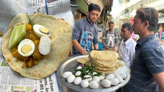Humble Raju Da Selling Cheapest Paratha Sabji At Kolkata । Indian Street Food