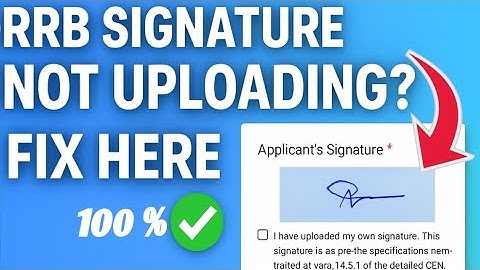 RRB Section Controller Form Signature Upload Problem  Fix Easily Here ✅ . Sign upload kaise karen 💯.