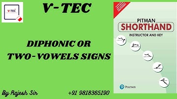 DIPHONIC OR TWO-VOWEL SIGNS