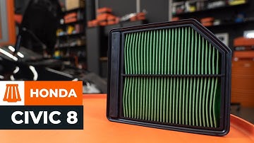 How to change air filter on HONDA CIVIC 8 [TUTORIAL AUTODOC]