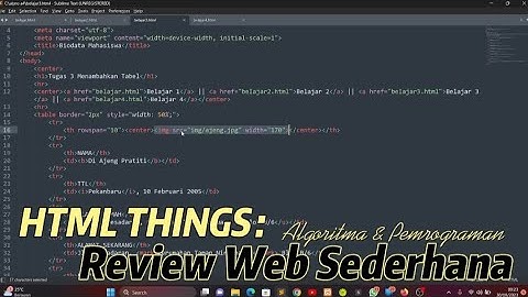Review Projek Web Sederhana - Algoritma dan Pemrograman