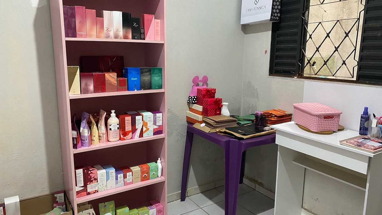 TOUR PELA MINHA LOJA DE COSMÉTICOS EM CASA