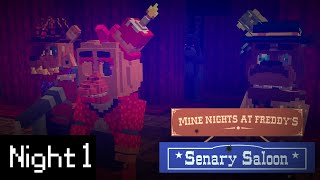 MINE Nights at Freddy's SENARY SALOON | Night 1 (Minecraft FNAF Roleplay)