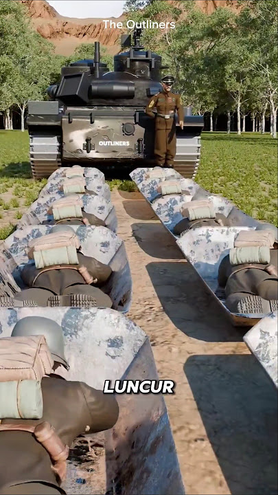 Why are these soldiers lying down in sleds attached to tanks?
