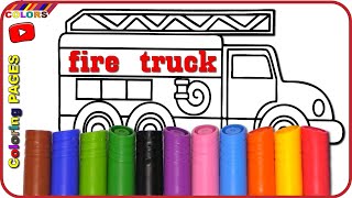 Fire Truck Coloring Pages / AKN Kids House