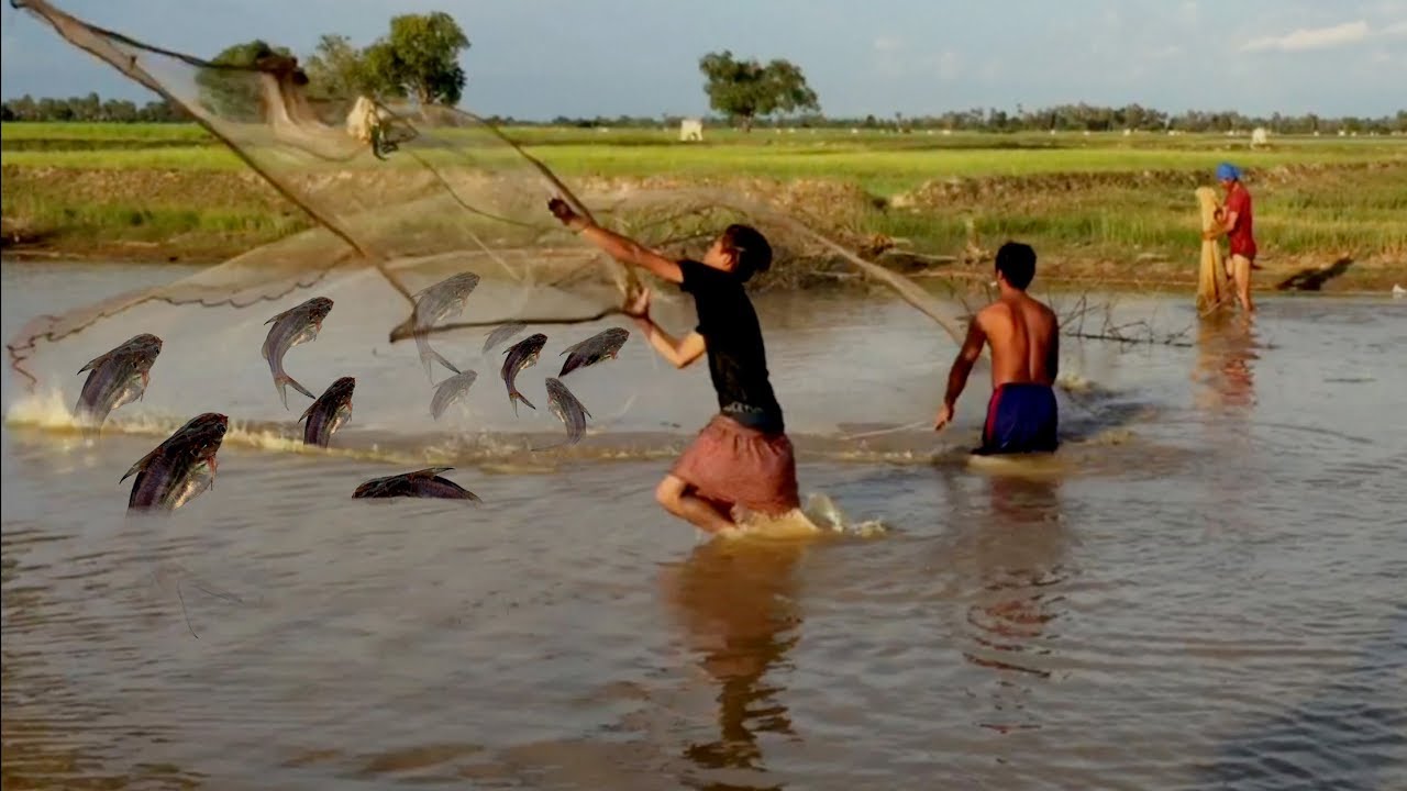 Khmer fishing New Video fishing Traditional fishing at Kampong Speu how to fishing in