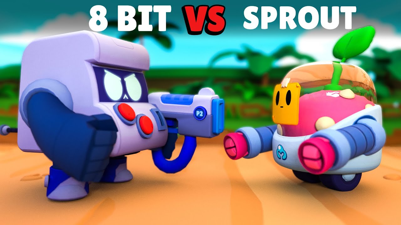 8 BIT vs SPROUT | 1vs1 | Brawl Stars - YouTube