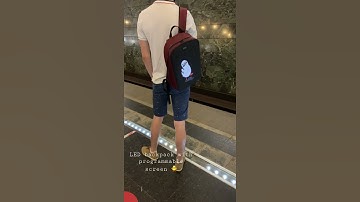 LED backpack with programmable screen