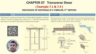 Chapter 7 | Transverse Shear Examples | Mechanics of Materials RC Hibbeler