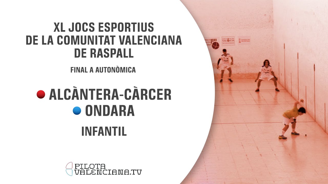 Raspall Infantil | Alcàntera-Càrcer vs Ondara | Final A Autonòmica | XL JECV