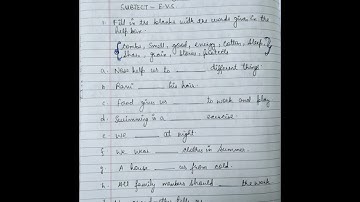 class-1//Half -yearly examination paper// science or EVS// 2021-2022