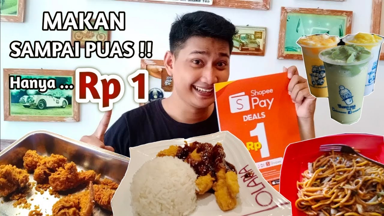 VIRAL!! MAKAN GRATIS HANYA Rp 1 dari Shopee | KULINER JOGJA - YouTube