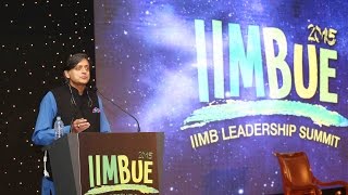 Shashi Tharoor on India in Today’s Networked World at IIMBUE 2015 screenshot 5