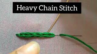 Heavy Chain Stitch in Tamil | Embroidery for beginners | Hand embroidery