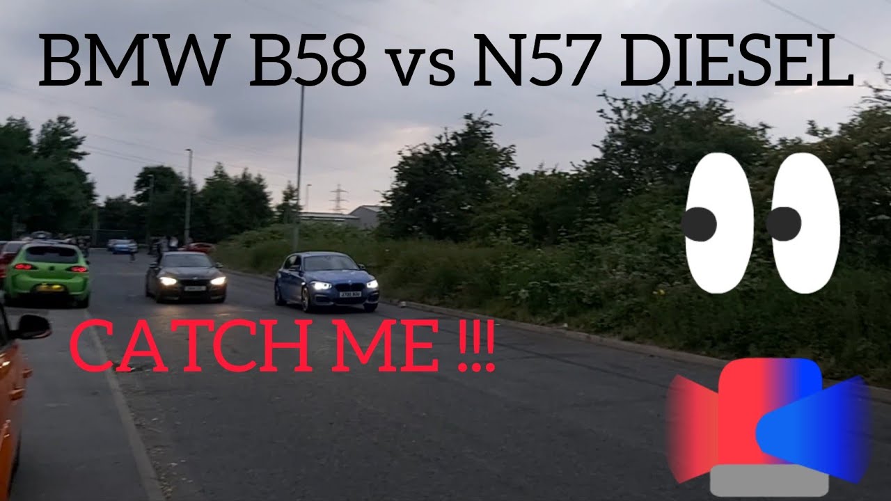 BMW B58 M140i vs N57 335d 435d F30 F32 STREET DRAG RACE MADNESS 🏁 BMW 🏁 ...
