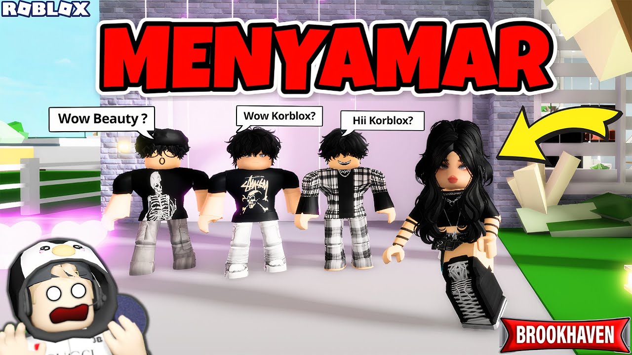 AKU Menyamar Menjadi WANITA KORBLOX DAN ADA COWO BAHAYA MENDEKAT INI YANG Terjadi DI BROOKHAVEN 🏡RP!