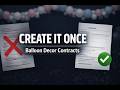 How to Create a Balloon Decor Contract Once & Send It to Any Client