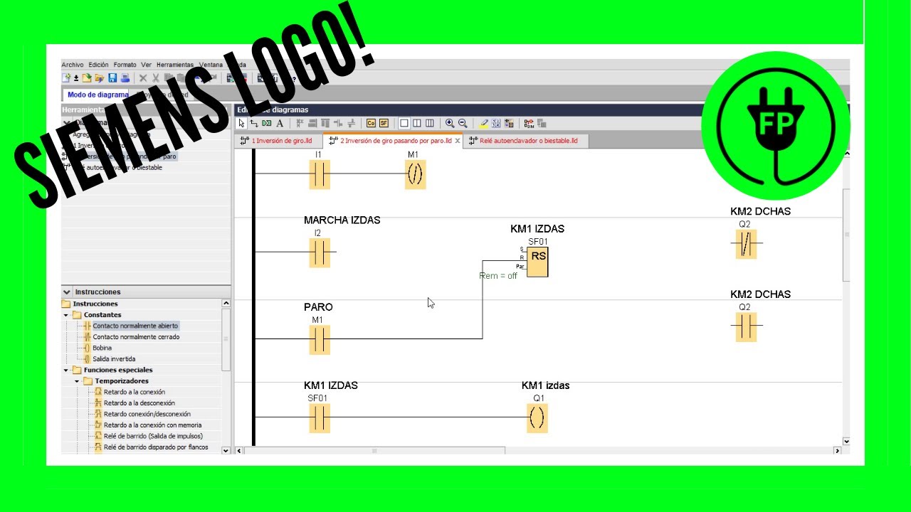 Relé | Biestable | Set-Reset en LOGO! | Inversión de giro | Control de ...